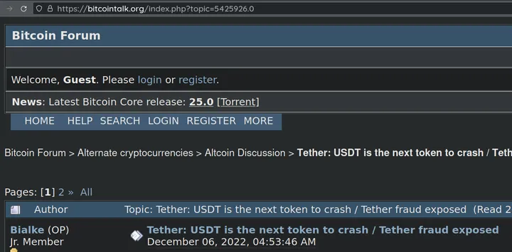 Insolvencia en Tether y USDT